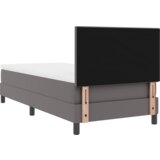  Krevet s opruga kutije S LED lampica Siva i bijela 90 x 190 cm | shoptok.hr