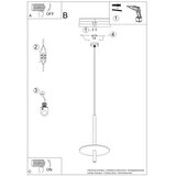 Sollux Temno modra/bež kovinska viseča svetilka ø 30 cm Rilu – | Shoptok.si