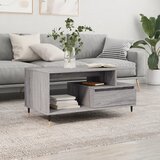 vidaXL Klubska mizica siva sonoma 90x49x45 cm inženirski les Cene