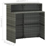  4-dijelni vrtni barski set s jastucima sivi | shoptok.hr