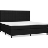 vidaXL Box spring postelja z vzmetnico črn 200x200 cm blago, (20761178) Cene