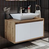 Hanah home kupatilski ormarić sa lavaboom 1751, 85 cm, atlantski bor / mat beli | Eponuda.com