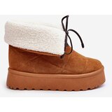 Boto Women's Platform Snow Boots with Fur Camel Olimuka | Shoptok.si