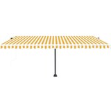  Samostojeća automatska tenda 500x300 cm žuto-bijela | shoptok.hr