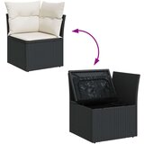  Set vrtnih kauča od 8 komada s jastučićima Crni Poli Ratan | shoptok.hr