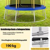  244 cm trampolin u obliku cvijeta, sigurnosna mreža i obložene cijevi - žuti | shoptok.hr