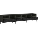 vidaXL TV omarica črna 202x39x43,5 cm hladno valjano jeklo | Shoptok.si