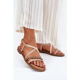 VINCEZA Flat Sandals With Decorative Straps | Shoptok.si