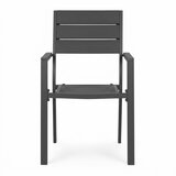 Multi Garden Set od 2 vrtne stolice za terasu ili balkon, HDPE i čelik, sive | shoptok.hr