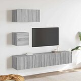  4-dijelni set TV ormarića sivog sonome konstruirano drvo | shoptok.hr