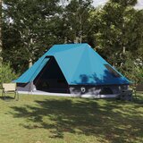 vidaXL družinski šotor Tipi Modra 10-osebni Vodoodporen | Shoptok.si