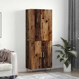 vidaXL Highboard Staro drvo 69.5 x 34 x 180 cm Konstruirano drvo Cijene