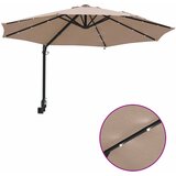  Vrtni suncobran 248 x 248 x 148 cm Poliester i čelik Sivo-smeđa | shoptok.hr
