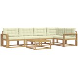  Set vanjskih sofa 6 kom. Bijela i krem Poliester | shoptok.hr