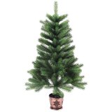 vidaXL Božično drevo med 150 LED z stojalom Zelena 90 cm PE | Shoptok.si