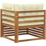  Vanjska kutna sofa Čvrsto drvo akacije Prirodna | shoptok.hr