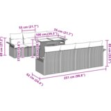 9 Komadni Vrtni Sofa Set s Jastucima Siva Poli Rattan | shoptok.hr
