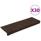 Prostirke za stepenice samoljepljive 30 kom 65x21x4 cm smeđe pravokutne rubove | shoptok.hr