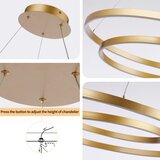  Brilagi-LED prigušiva luster na sajli TWISTER LED/105W/230V prečnik 100 cm zlatan + daljinski upravljač | Eponuda.com