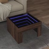 vidaXL Stolić s beskonačnim LED svjetlima boja hrasta 50x50x30 cm Cijene