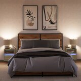  Zidni noćni ormarići s LED svjetlima 2 kom boja hrasta sonome | Eponuda.com