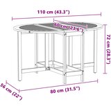  Stol za vrt Smeđa 110 x 60 x 72 cm Čvrsto drvo akacije | shoptok.hr