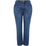 Trendyol Curve Blue High Waist Mom Fit Jeans Cene