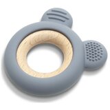 Lorelli silikonsko drvena glodalica za bebe bear - natural grey ( 10210910003 )
