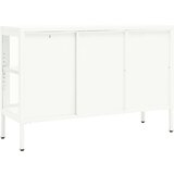 vidaXL komoda bijela 105 x 35 x 70 cm od čelika i stakla | shoptok.hr
