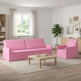  Set sofe 2 pcs Ružičasta Tkanina - Ružičasta 1-Sjedalo + 3-Sjedalo (210 cm) | shoptok.hr