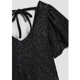 Marisse Black V-Neck Blouse With Puffed Short Sleeves | Eponuda.ba