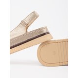 GOODIN Gold platform sandals with a pin | Shoptok.si