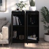  Komode 2 kom crne 31 5 x 34 x 75 cm od masivne borovine | shoptok.hr