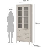Tvilum Sivo-bež vitrina 78x199x33 cm Madrid – | Shoptok.si