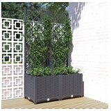  Sadilica s rešetkom tamnosiva 80 x 40 x 136 cm pp | shoptok.hr