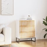 Maison Chic Komoda - Predalnik bela 60x30x75 cm inženirski les, (21716414) | Shoptok.si