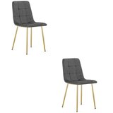 KARA stolica - tamnosivi baršun / zlatne noge x 2 | shoptok.hr
