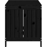  Vrtna kutija za pohranu crna 121x55x64 cm od masivne borovine | Eponuda.com