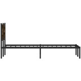 vidaXL Metalni okvir kreveta s uzglavljem boja hrasta 120 x 190 cm | shoptok.hr