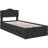  Krevetna konstrukcija Crna 90 x 190 cm Inženjersko Drvo | shoptok.hr