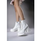 Riccon Iselora Women's Heeled Boots 0012475 White Skin Cene