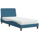 vidaXL Postelja z vzmetnico modra 80x200 cm žamet, (21094962) Cene