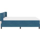 VidaXL Box Spring postelja z vzmetnico temno modra 140x200 cm žamet, (22050436) Slike