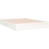  Okvir za krevet od masivnog drva bijeli 135x190 cm bračni | shoptok.hr