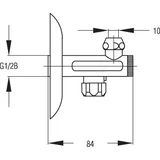 Unitas Krogelni kotni ventil KV 553 (1/2" - 3/8", s filtrom, krom)