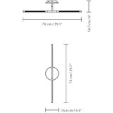 UMAGE Crna metalna LED zidna lampa s mogućnosti zatamnjivanja Omni Wall – | shoptok.hr