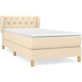 Maison Chic Box spring postelja - Vzmetna postelja z vzmetnico krem 80x200 cm blago SL13520, (21882517) Cene