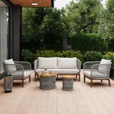 Bessagi Garden Lounge Garnitura Malene, Krem, Siva, 4-Delno | Shoptok.si