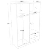 Hanah home Ormar Yaman 1600-033, 120x180x45 cm, Bijela | Eponuda.ba