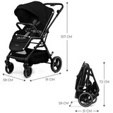 Kinderkraft dječja kolica yoxi™ pure black | shoptok.hr